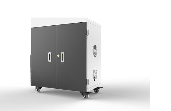 Armário de carregamento compacto para tablets com 36 portas, 1 ano de garantia e mobilidade para fácil transporte