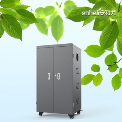 Carrinho de Carregamento Inteligente com 64 Slots USB em Plástico de Engenharia ABS
