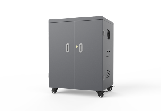 Gabinete de Carregamento USB com 54 Portas, Proteção de Segurança 8S e Construção em Chapa Galvanizada