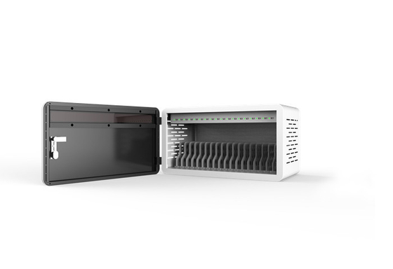 Fonte de alimentação USB Armário de carregamento tipo desktop com folha galvanizada e portas USB