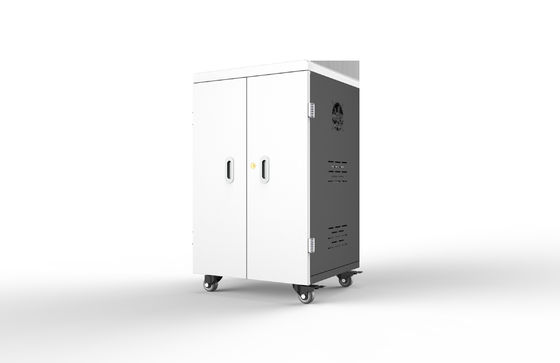Cabine de carregamento de energia AC de 42 portas com camada intermédia de plástico de engenharia ABS e ventiladores de resfriamento para tablets