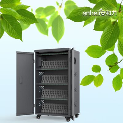 Carrinho de Carregamento Inteligente com 64 Slots USB em Plástico de Engenharia ABS