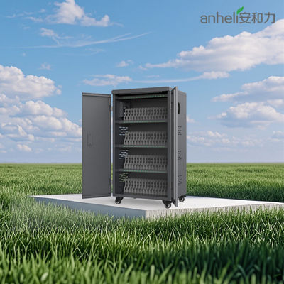 Carrinho de carregamento de tablet de folha galvanizada com porta USB 64 com segurança 8S