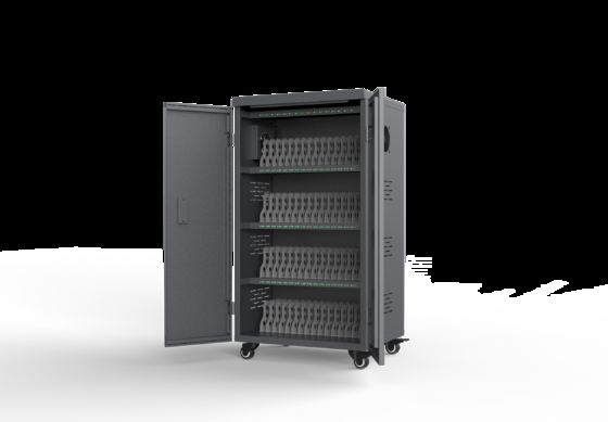 Gabinete de Carregamento USB de 64 Baias para Tablets com Ventoinhas de Arrefecimento