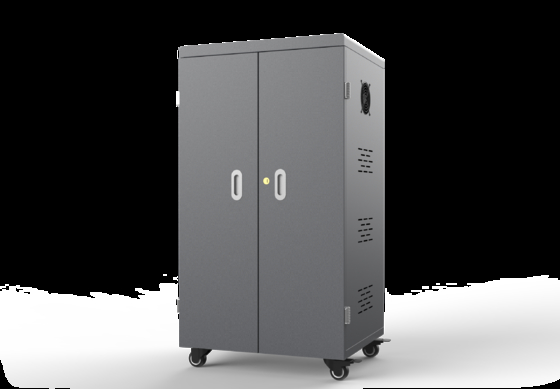 Gabinete de Carregamento USB de 64 Baias para Tablets com Ventoinhas de Arrefecimento