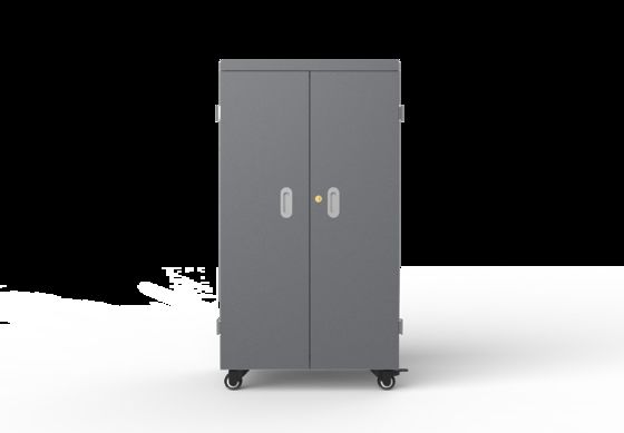 64 portas gabinete de carregamento de tablets com sistema de proteção de segurança 8S e construção de folha galvanizada