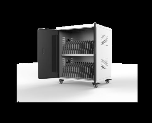 30 tomadas de corrente AC gabinete de carregamento de laptop com ventiladores de arrefecimento buracos de ventilação e rodas médicas alemães padrão