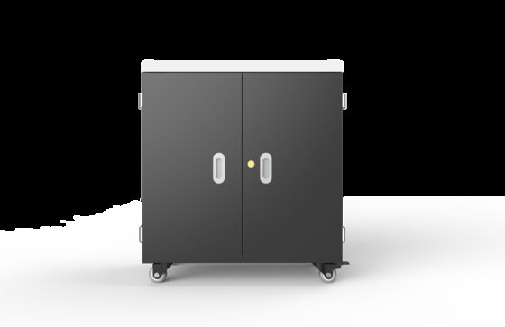 Carrinho de carregamento para tablets com 36 portas, 2 rodas com freio e saída 5V 2A para uso escolar