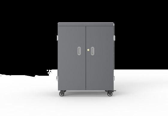 54 Slots USB Charging Cart with German Medical Standard Wheels and Locks Fully Assembled Tablet Charging Trolley