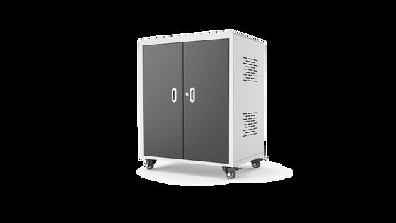 Trolley de carregamento de portáteis de 30 portas com plástico de engenharia ABS e proteção contra fugas para escolas e escritórios