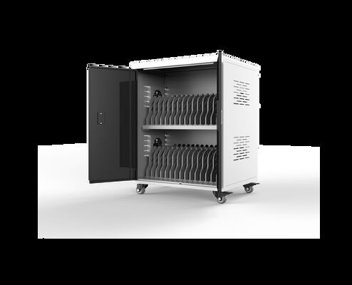 30 tomadas de corrente AC gabinete de carregamento de laptop com folha galvanizada e ventiladores de refrigeração para escolas