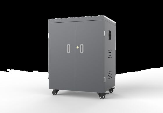 Carrinho de carregamento móvel 54 PCs Gabinete de carregamento USB com sistema de proteção de segurança 8S e folha galvanizada