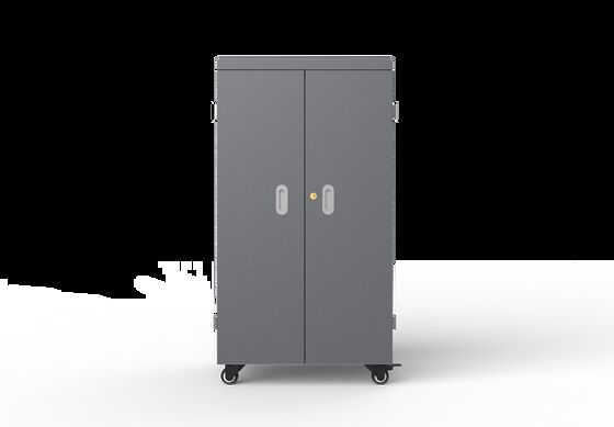 64 Portos de carregamento Carrinho de carregamento de tablets com sistema de proteção de segurança 8S e ventiladores de arrefecimento