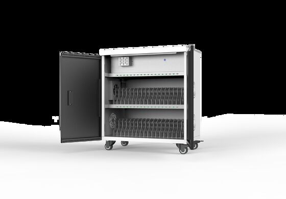 Carrinho de Carregamento USB Inteligente Modelo 36 Portas com Sistema de Proteção de Segurança 8S e Ventoinhas de Refrigeração