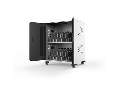 Computadores portáteis Chromebooks Gabinete de carregamento 30 tomadas de corrente AC Carrinho de carregamento